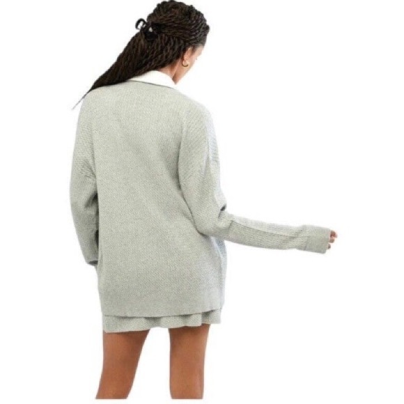 NWT WeWoreWhat Varsity Cardigan Heather Grey Size Medium/Large M/L NEW $138 - Picture 5 of 6